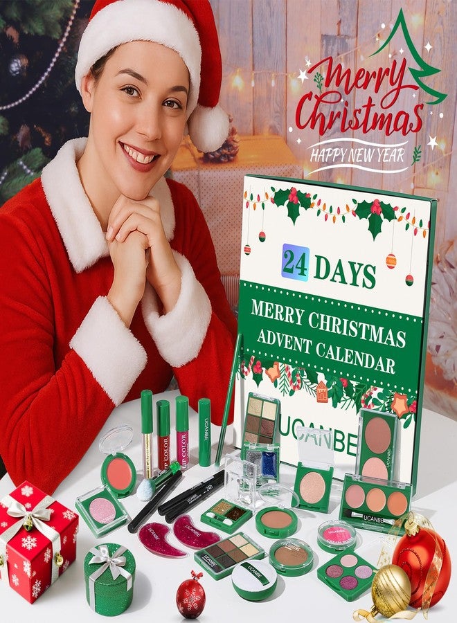 يوكانبي تقويم مكياج عيد الميلاد 2025، مجموعة هدايا مكياج لعيد الميلاد لمدة 24 يومًا للنساء البالغات والفتيات المراهقات، تقويم العد التنازلي لعيد الميلاد UCANBE 2025، مجموعة هدايا مكياج مفاجئة للعطلات للنساء، مجموعة كاملة - Image 3